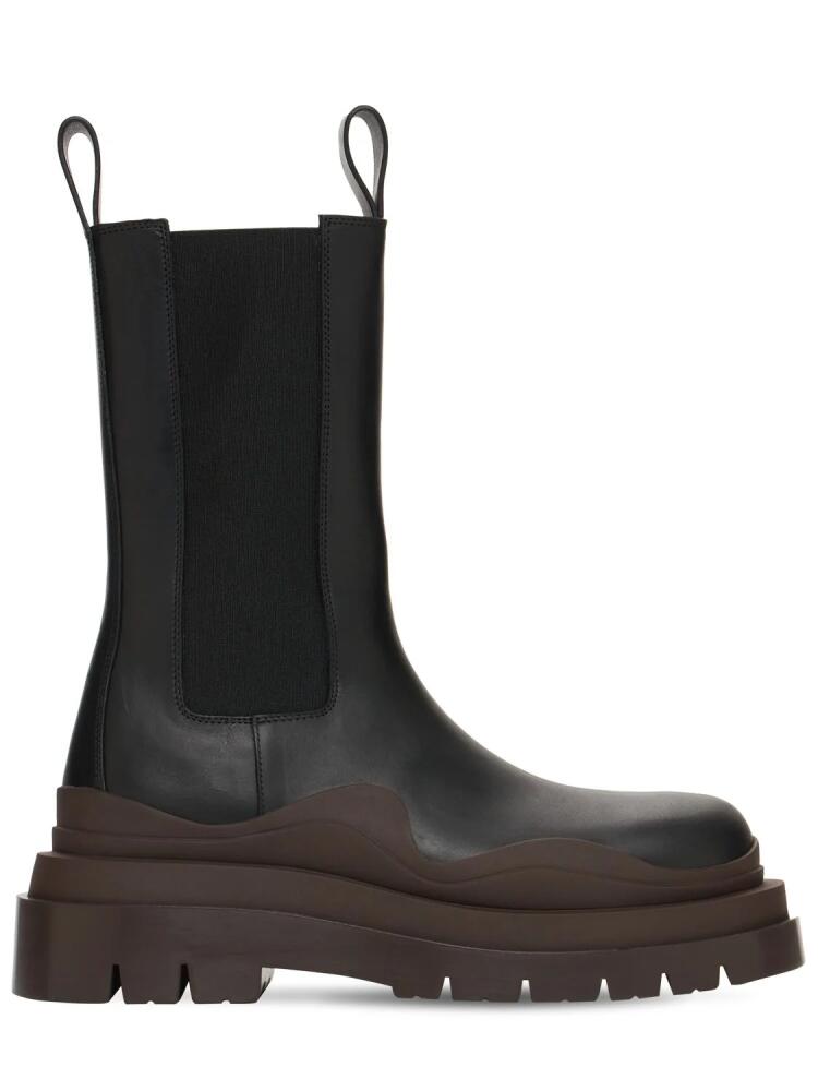 BOTTEGA VENETA 55mm Tire Leather Beatle Boots Cover