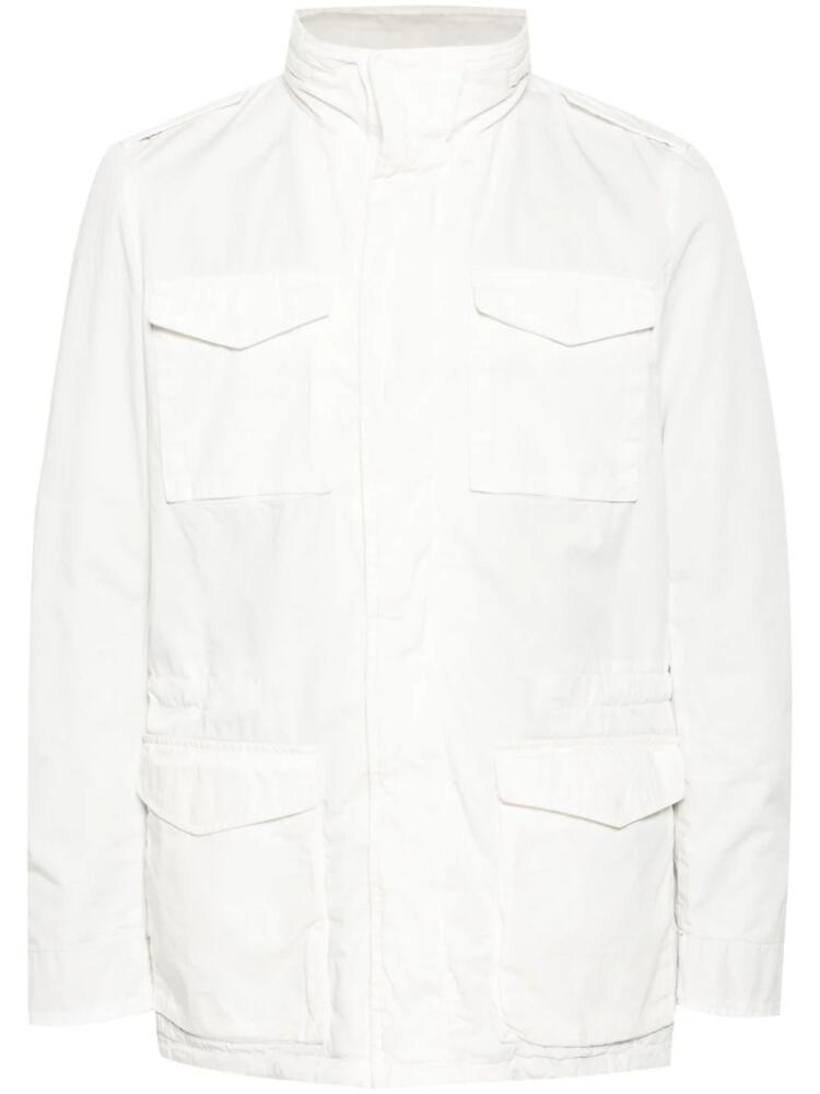 Herno Tigri gabardine-weave parka coat - White Cover