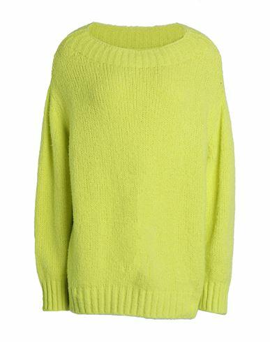 Max & co. Woman Sweater Acid green Cotton, Polyamide, Elastane Cover