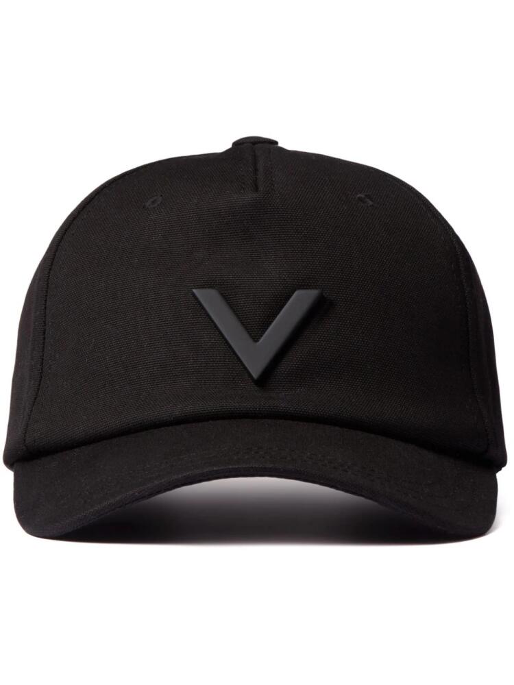 Valentino Garavani V-logo cotton baseball cap - Black Cover