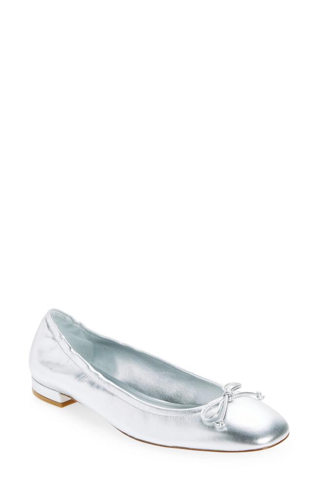 Stuart Weitzman Bria Ballet Flat in Silver Cover