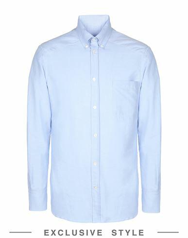 Yoox Net-a-porter For The Prince's Foundation Man Shirt Sky blue Cotton Cover