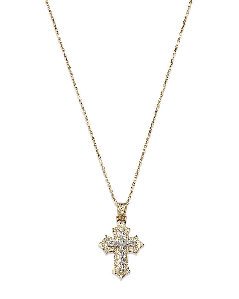 Bloomingdale's Men's Diamond Cross Pendant Necklace in 14K Yellow Gold, 0.33 ct. t. w. - 100% Exclusive Cover