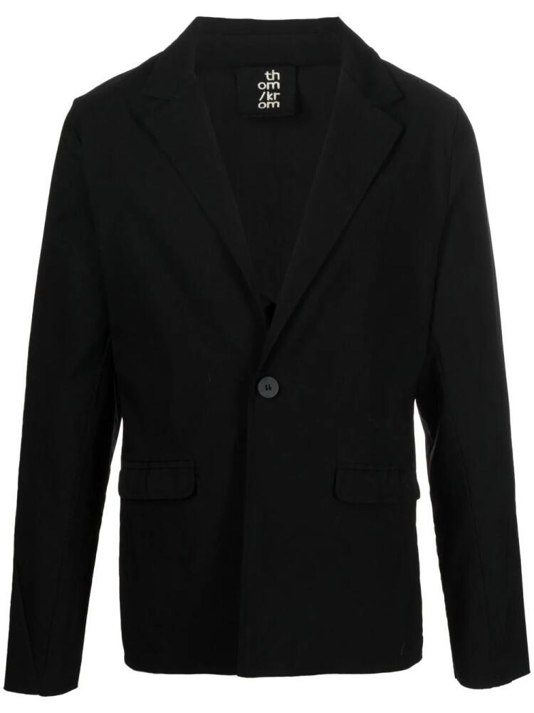 Thom Krom single-breasted cotton blazer - Black Cover