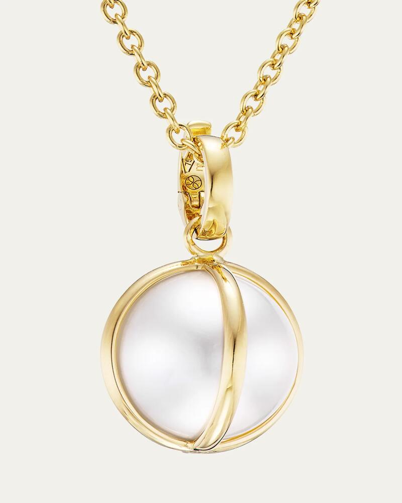 L. Klein Celeste 18K Yellow Gold 14mm Pearl Classic Chain Necklace, 16-18"L Cover