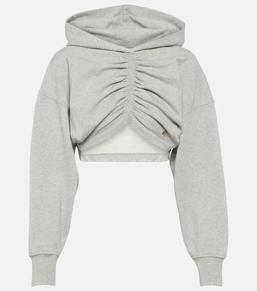 Palm Angels Cropped cotton jersey hoodie Cover