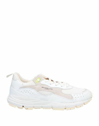 Brandblack Woman Sneakers White Leather, Textile fibers Cover