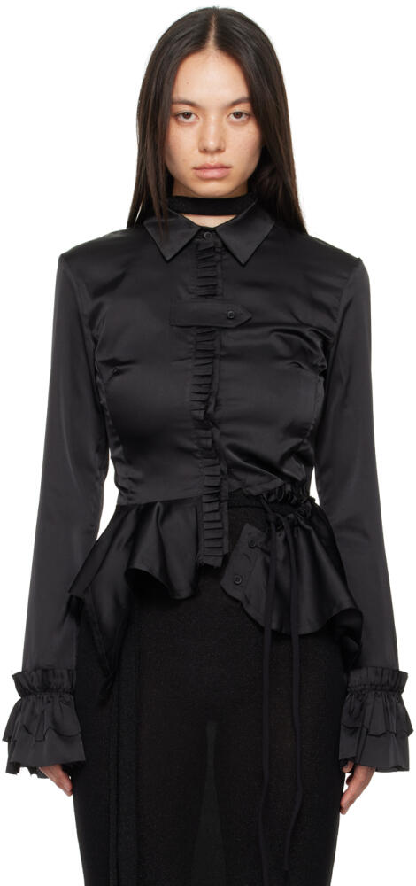 Ottolinger Black Ruffled Blouse Cover