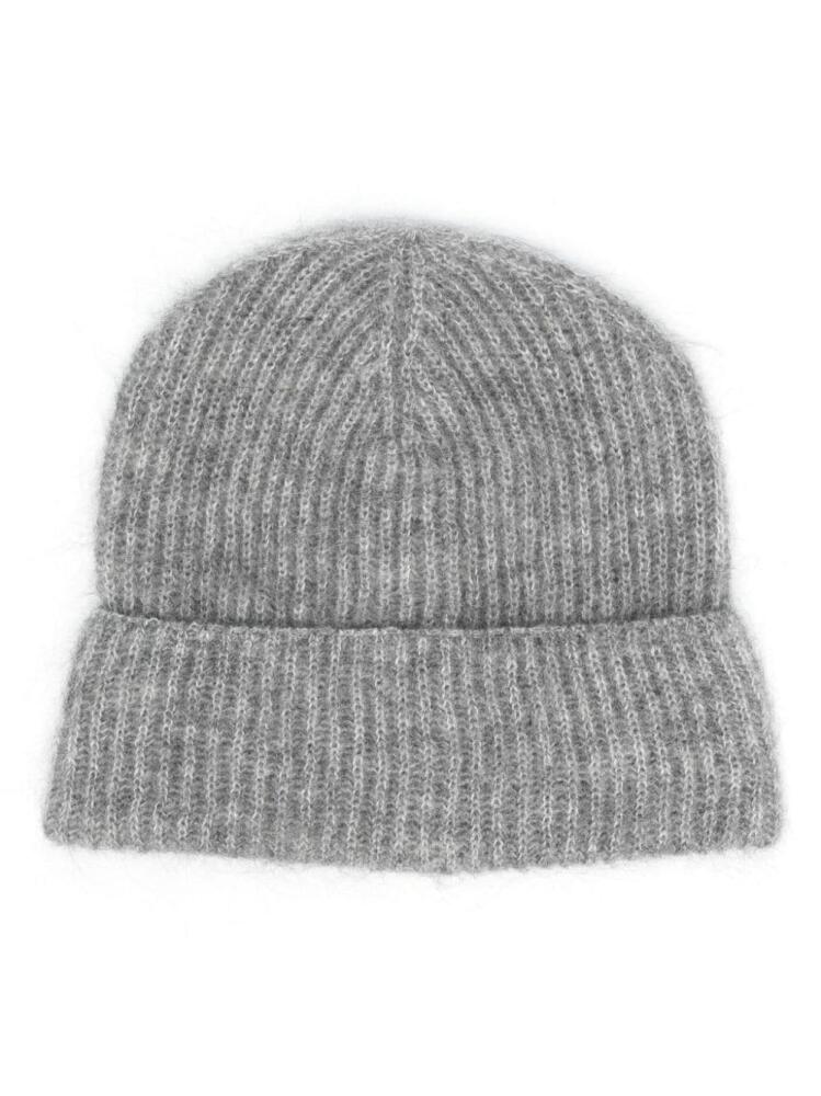 P.A.R.O.S.H. textured ribbed-knit beanie - Grey Cover