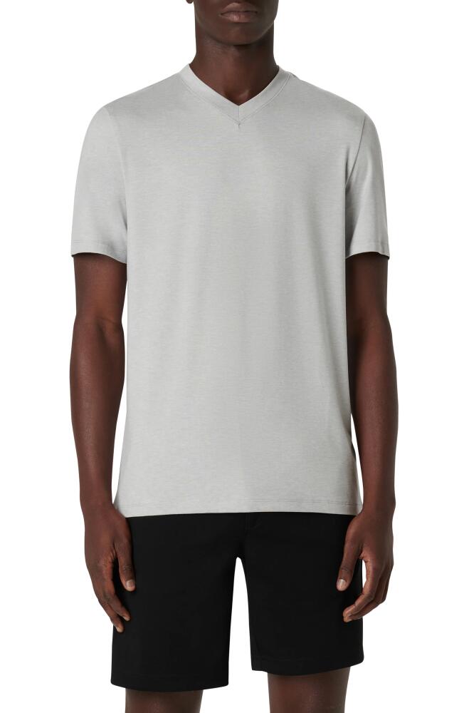 Bugatchi V-Neck Performance T-Shirt in Platinum Cover