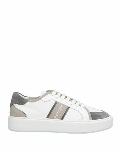 Pollini Man Sneakers White Soft Leather Cover