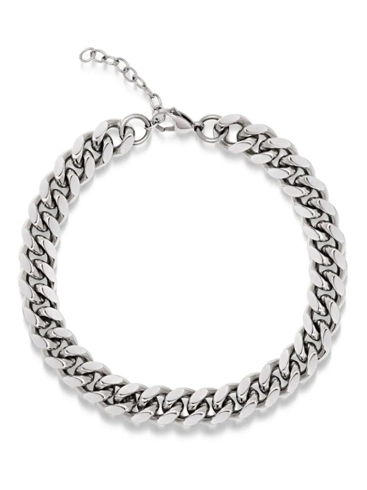 Nialaya Jewelry Cuban-link choker necklace - Silver Cover