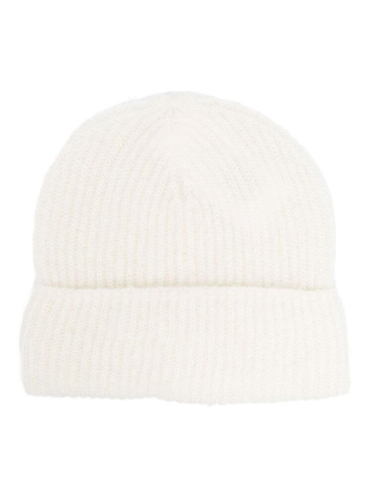 P.A.R.O.S.H. turn-up ribbed-knit beanie - White Cover