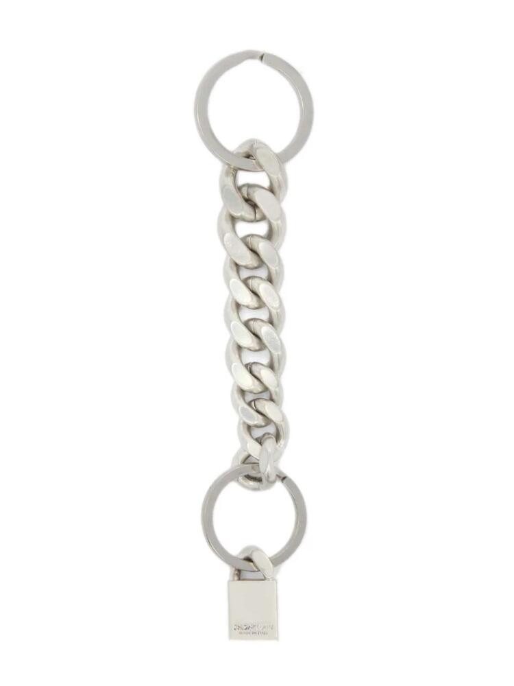 Jil Sander logo-charm chain keyring - Silver Cover