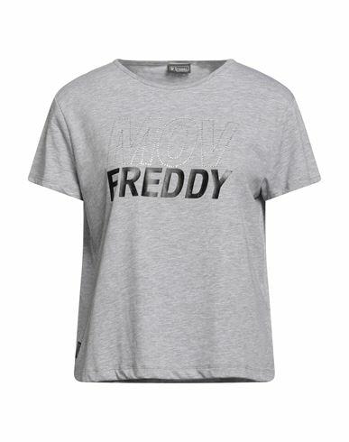 Freddy Woman T-shirt Grey Cotton, Polyester Cover