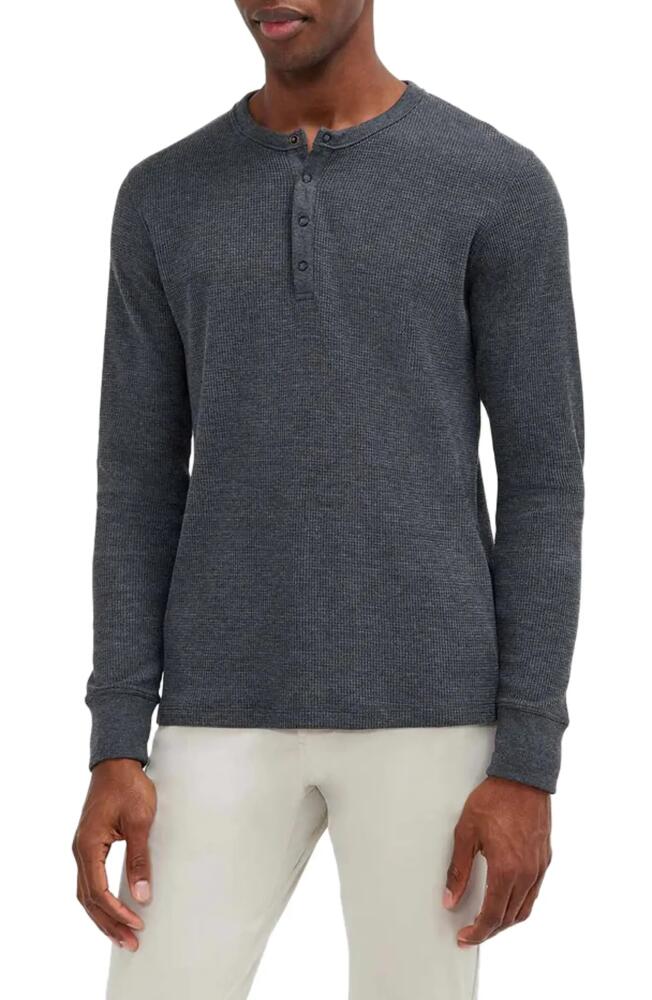 Rhone Waffle Knit Henley in Black Heather Cover