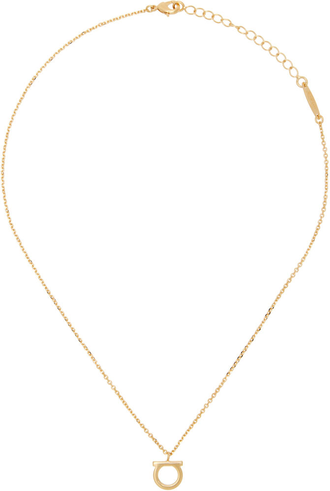 Ferragamo Gold Large Gancini Necklace Cover