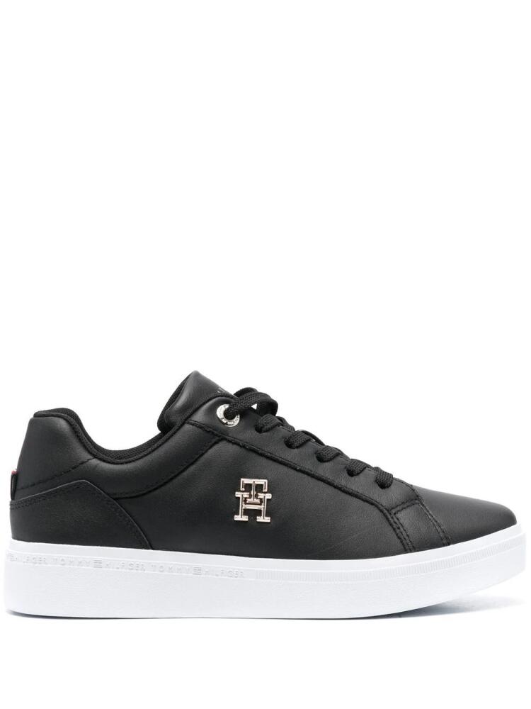 Tommy Hilfiger low-top leather sneakers - Black Cover