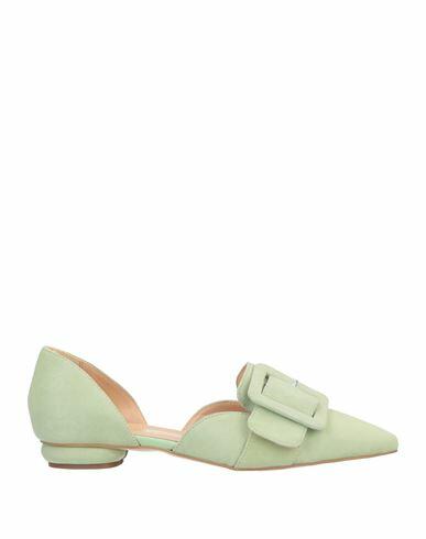 Formentini Woman Ballet flats Light green Soft Leather Cover