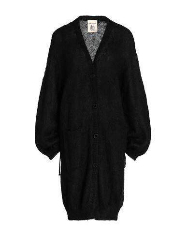 Semicouture Woman Cardigan Black Mohair wool, Polyamide, Virgin Wool Cover