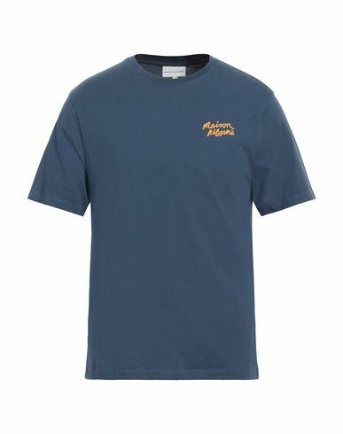 Maison Kitsuné. Man T-shirt Navy blue Cotton Cover