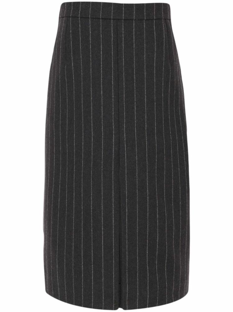 Saint Laurent pinstriped pencil skirt - Grey Cover