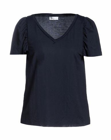 Diana Gallesi Woman T-shirt Midnight blue Viscose, Polyamide Cover