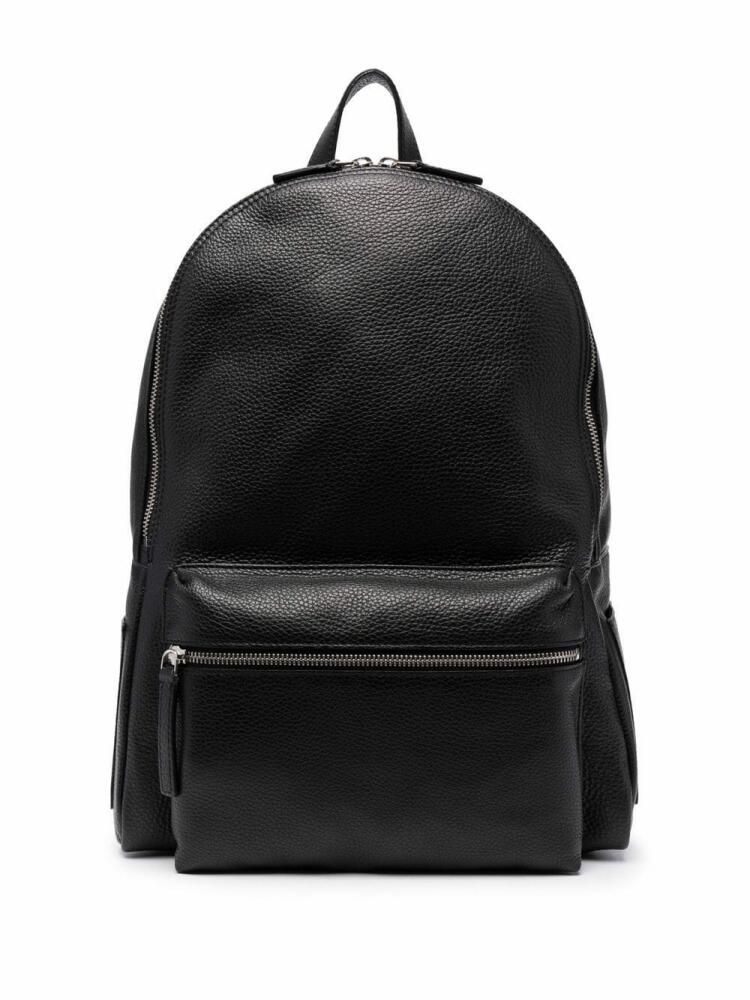 Orciani logo zipped backpack - Black Cover