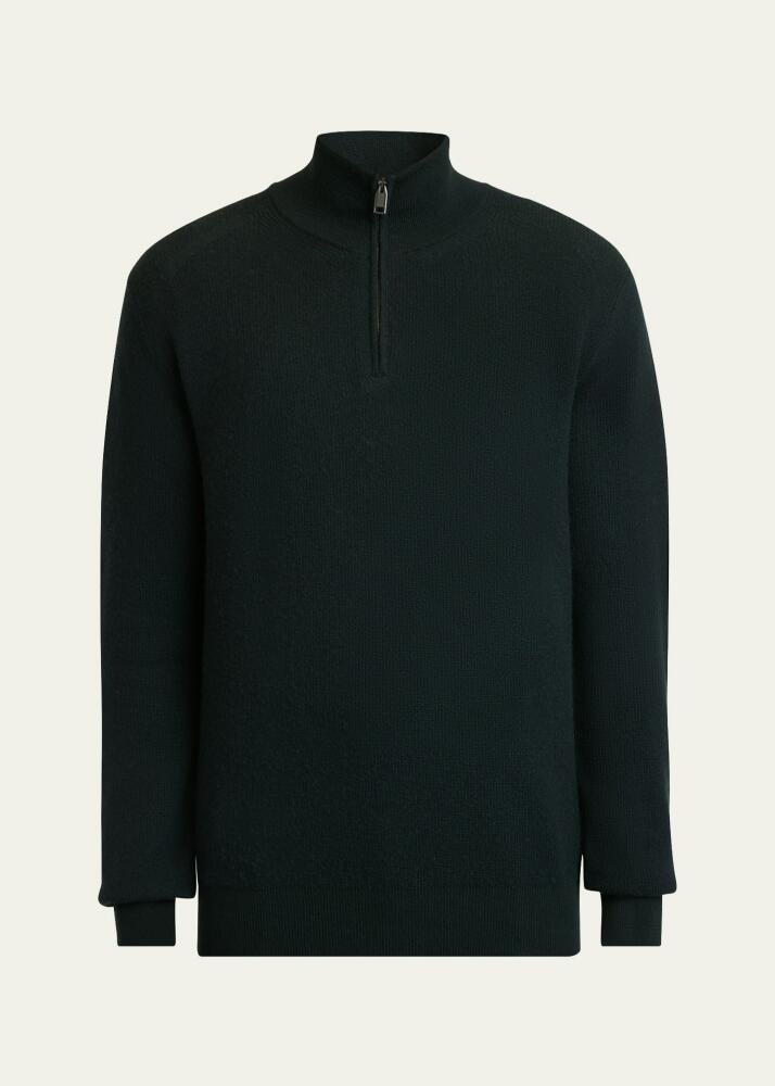 Brioni Men's Cashmere-Wool Quarter-Zip Sweater Cover