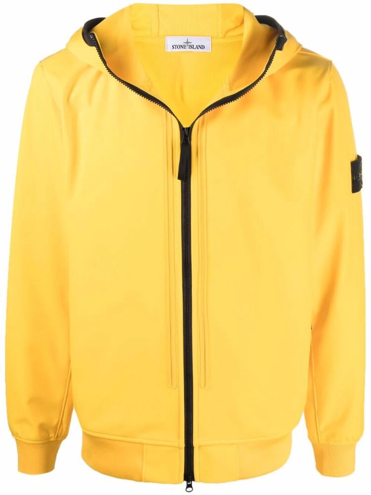 Stone Island Compass-patch hooded jacket - Yellow Cover