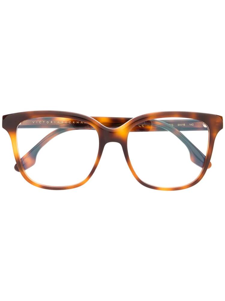 Victoria Beckham Eyewear tortoiseshell square glasses - Brown Cover