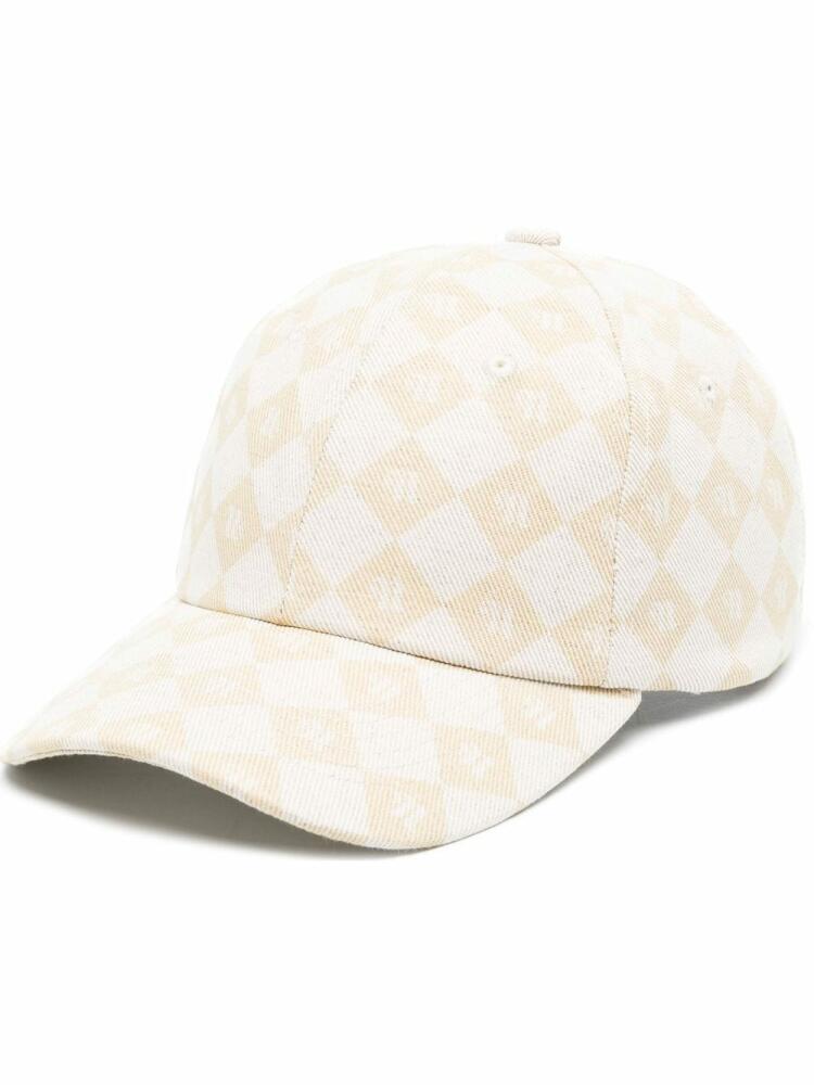 Nanushka diamond check logo baseball cap - Neutrals Cover