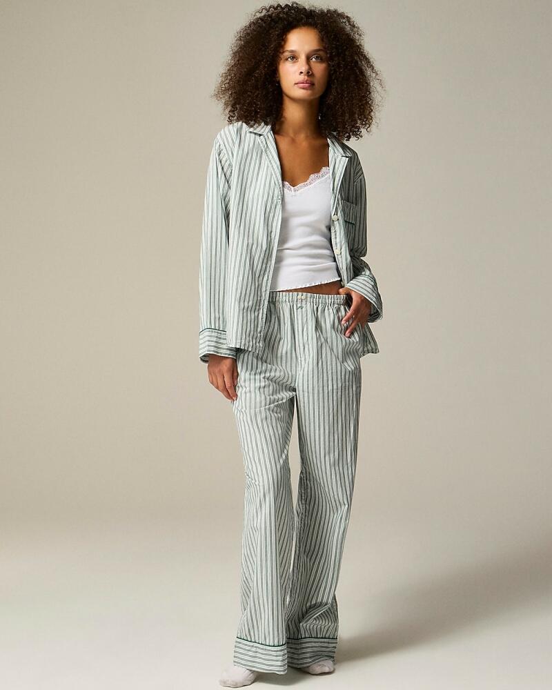 J.Crew Pajama pant set in striped cotton poplin Cover