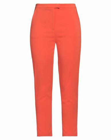 Patrizia Pepe Woman Pants Orange Polyester, Elastane Cover