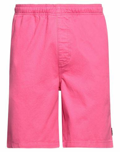 Stussy Man Shorts & Bermuda Shorts Fuchsia Cotton Cover