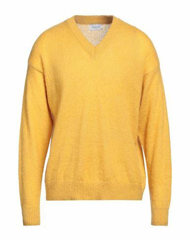 Amish Man Sweater Ocher Acrylic, Mohair wool, Polyamide Cover