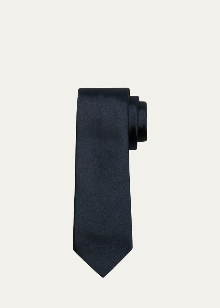 Ferragamo Men's Solid Silk Tie Cover