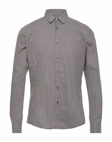 Grey Daniele Alessandrini Man Shirt Brown Size 15 ¾ Cotton Cover