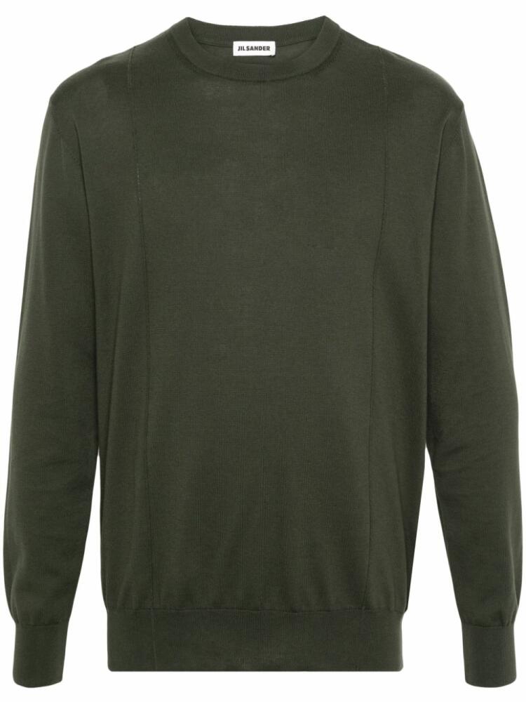 Jil Sander long-sleeve cotton jumper - Green Cover