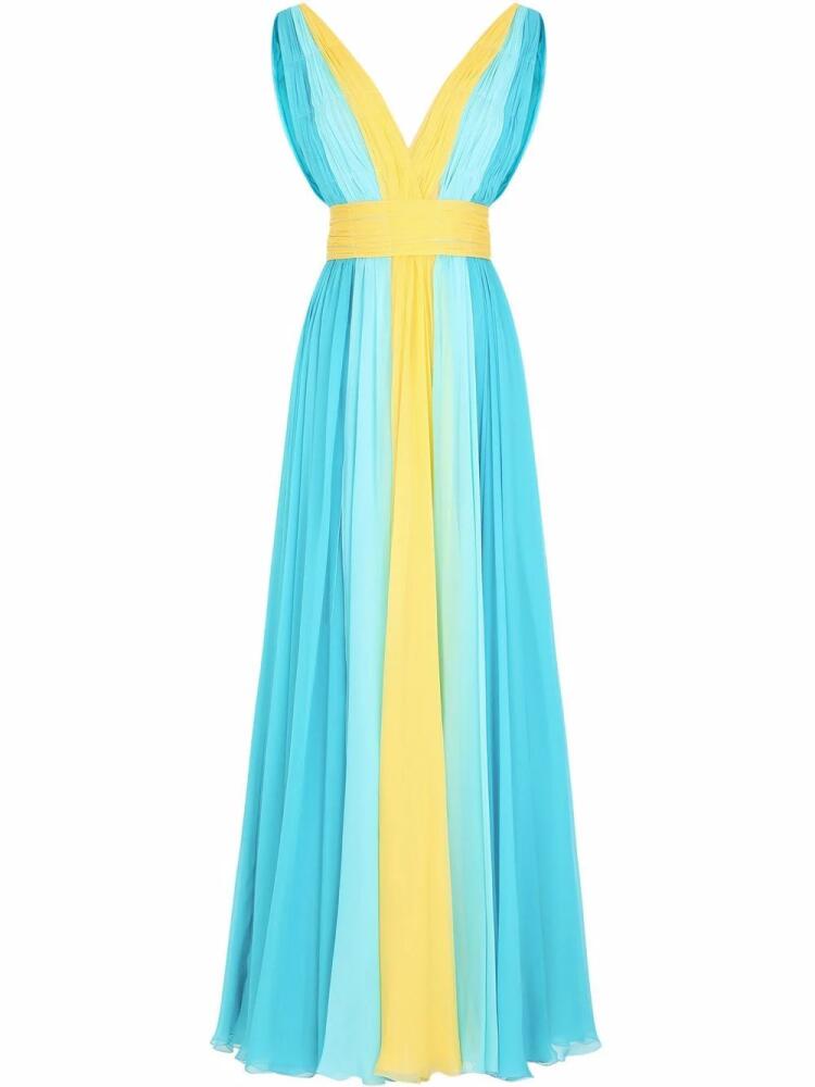 Dolce & Gabbana sleeveless silk gown - Blue Cover