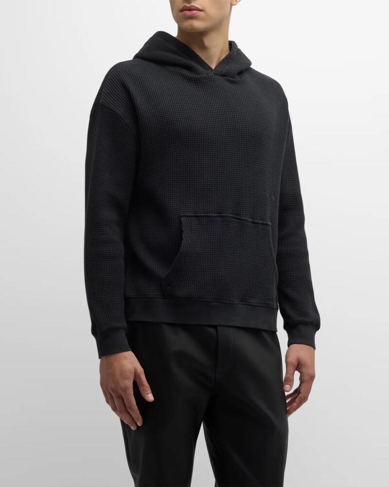 FRAME Men's Waffle Textured Hoodie Cover