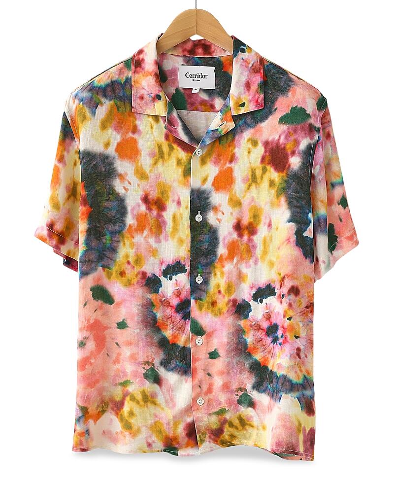 Corridor Tie Dye Regular Fit Short Sleeve Camp Shirt Cover