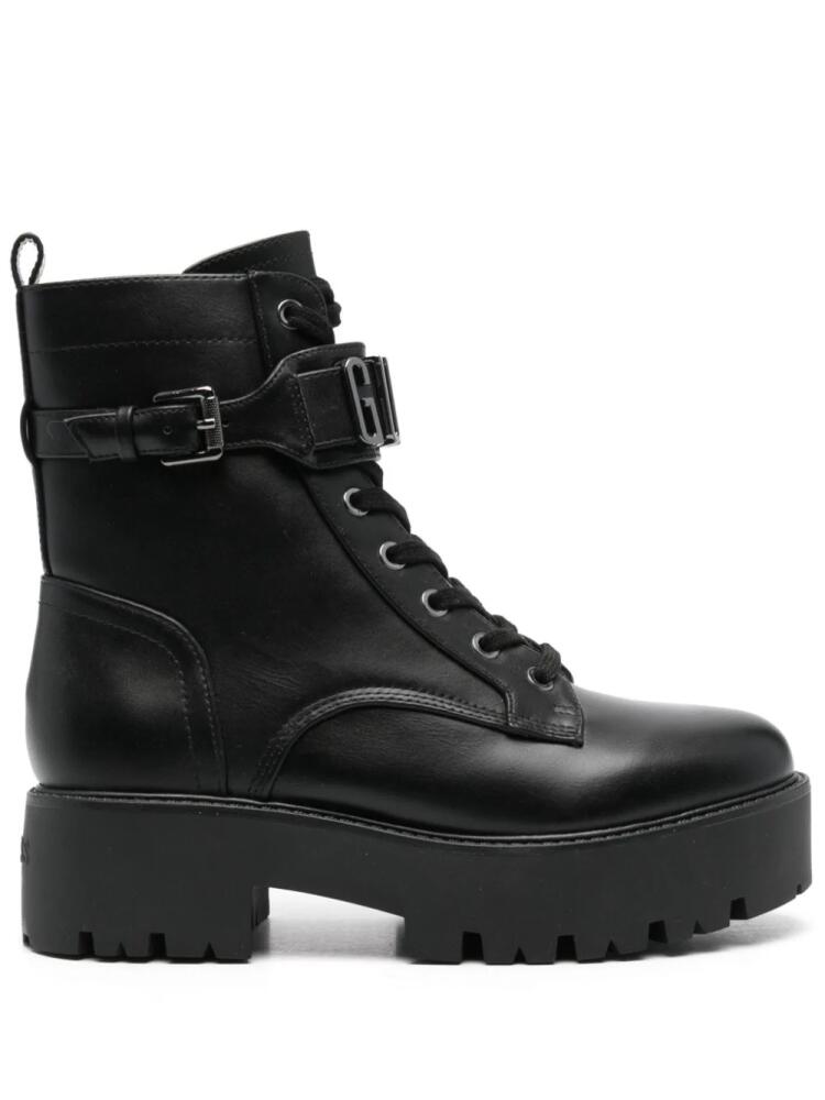 GUESS USA 50mm logo-lettering boots - Black Cover