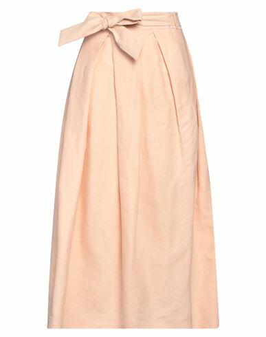 Fabiana Filippi Woman Midi skirt Salmon pink Linen, Cotton, Elastane Cover