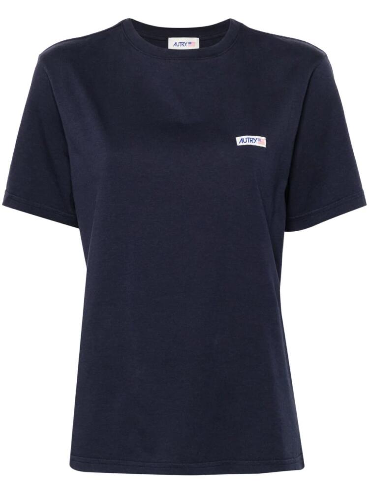 Autry logo-patch T-shirt - Blue Cover