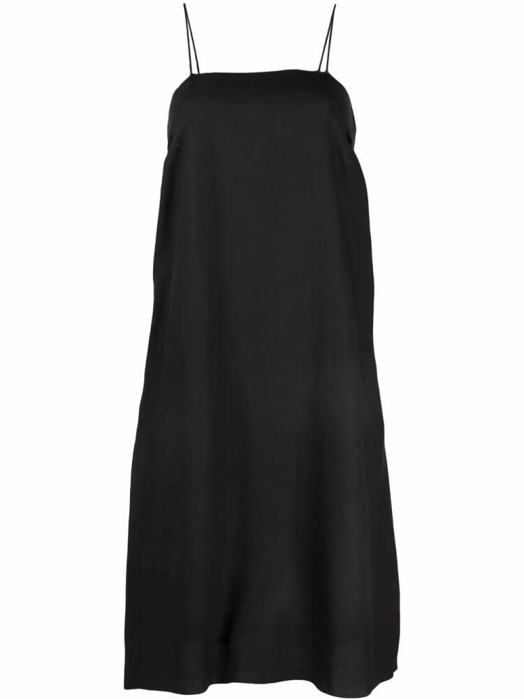 Sunnei square-neck spaghetti-straps dress - Black Cover