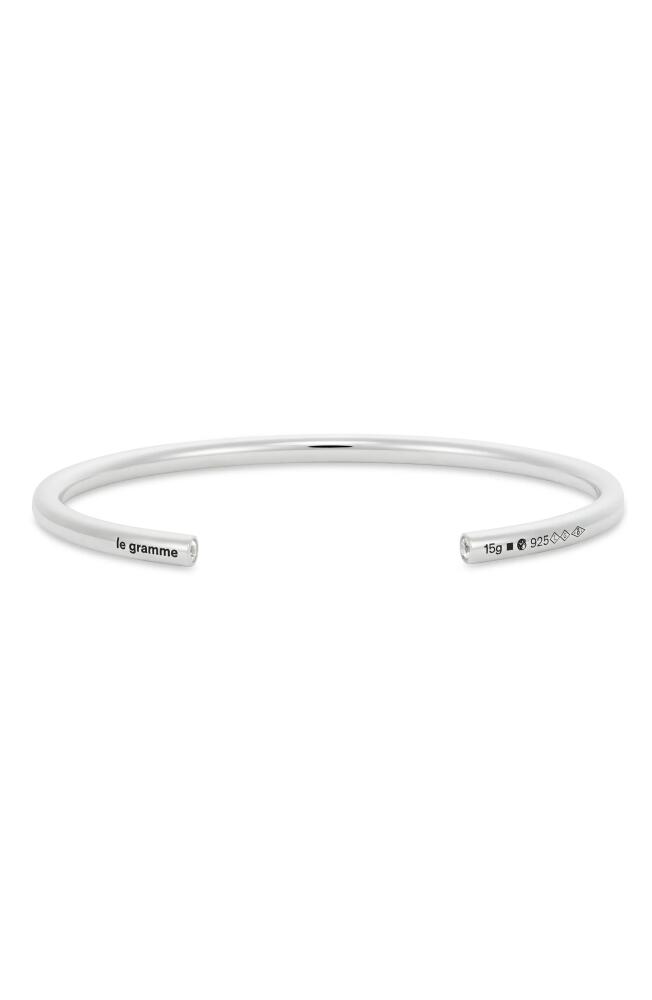 le gramme Men's 15G Diamond Polished Sterling Silver Bangle Cover