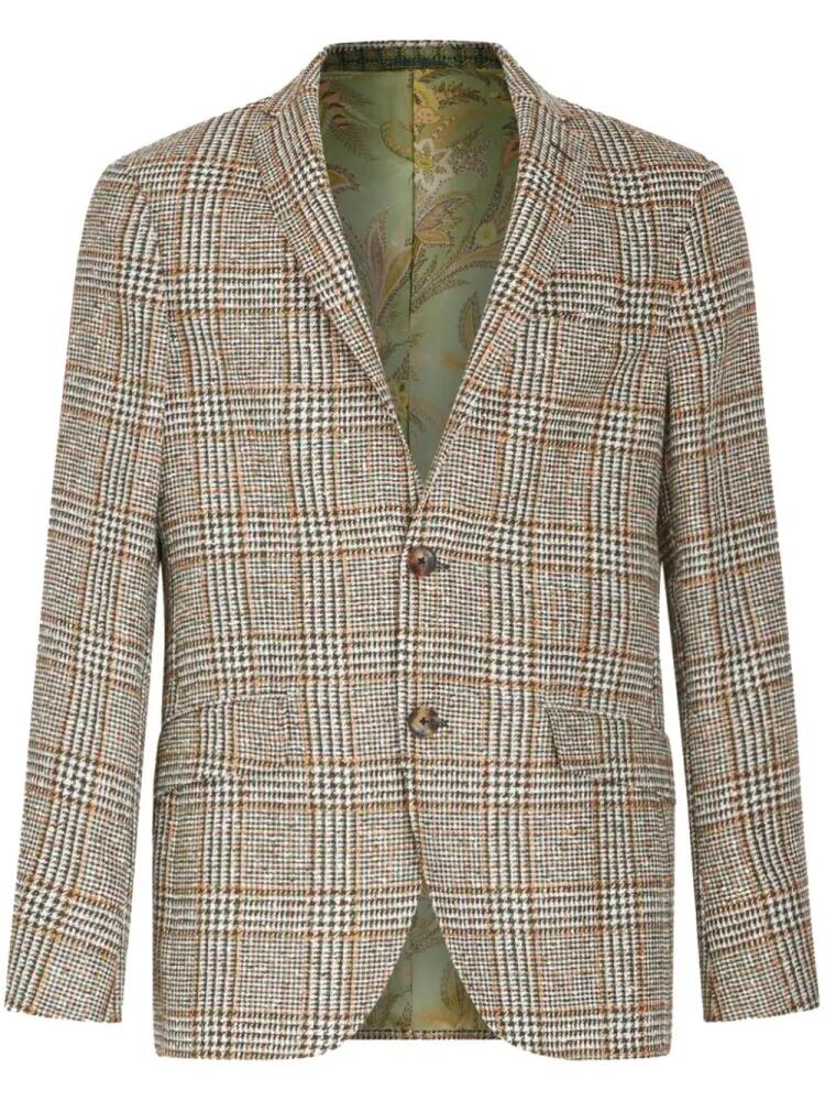 ETRO checked houndstooth blazer - Brown Cover