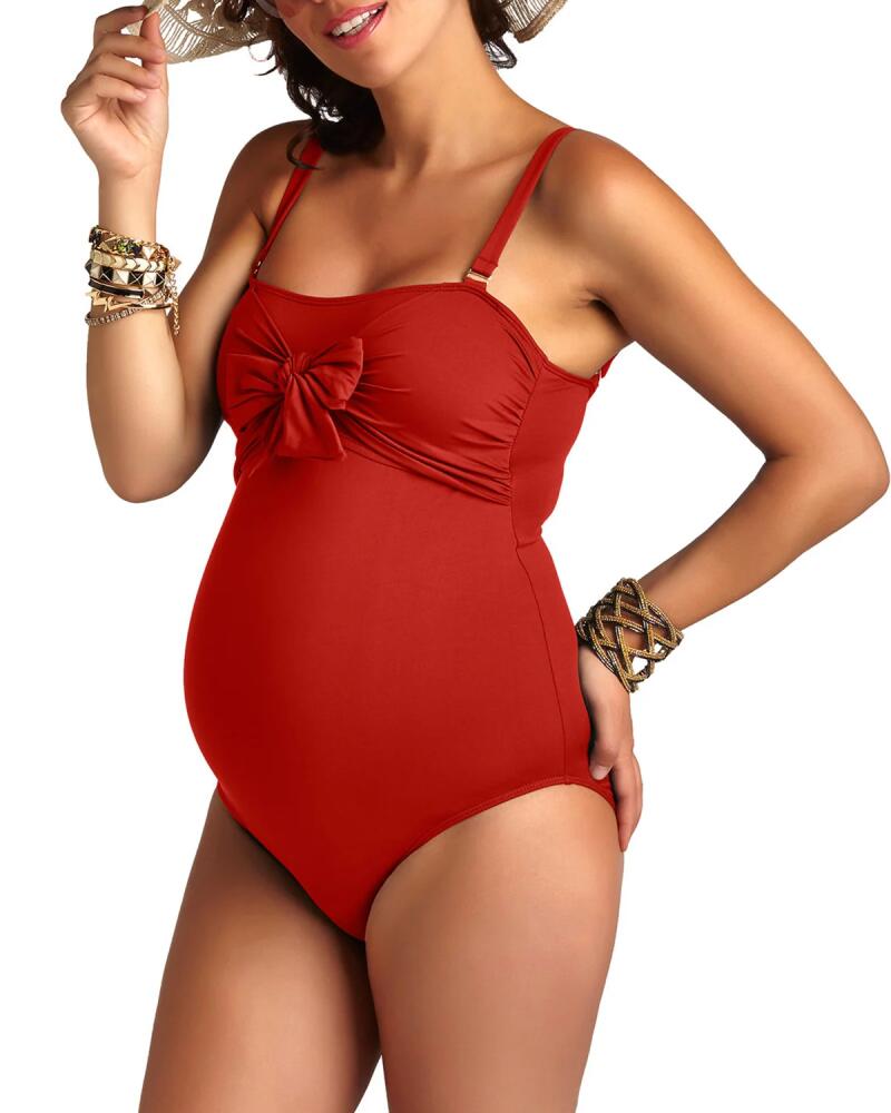 Pez D'Or Maternity Bow-Front One-Piece Swimsuit Cover