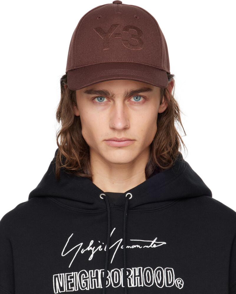 Y-3 Burgundy Embroidered Cap Cover